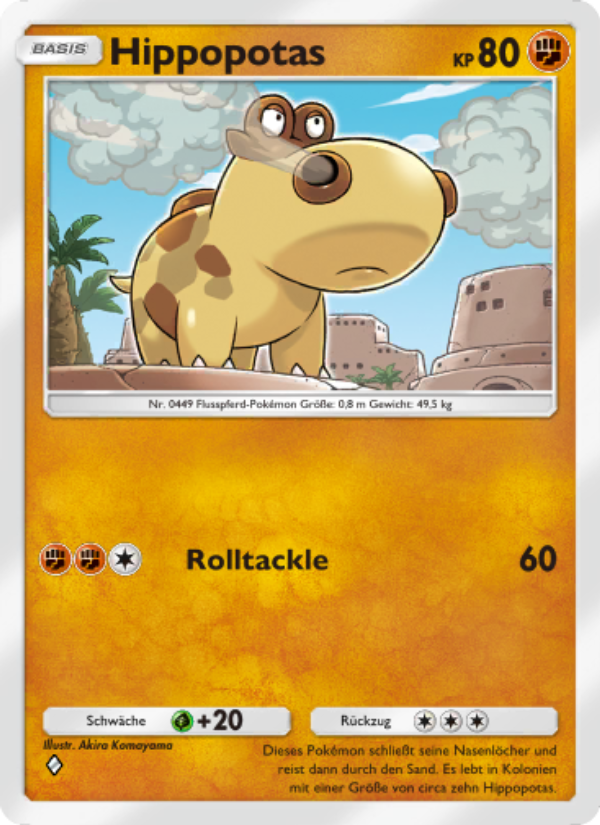 Hippopotas 093 — Kollision von Raum und Zeit (German Pokémon TCG card)