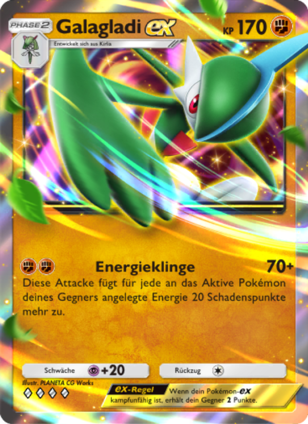 Galagladi-ex 095 — Kollision von Raum und Zeit (German Pokémon TCG card)