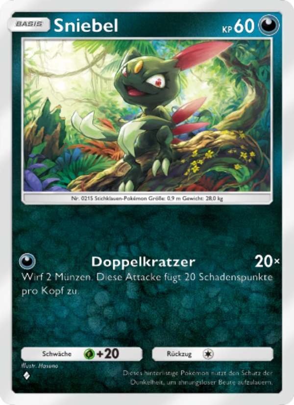Sniebel 098 — Kollision von Raum und Zeit (German Pokémon TCG card)