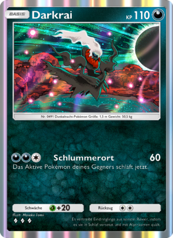 Darkrai 109 — Kollision von Raum und Zeit (German Pokémon TCG card)