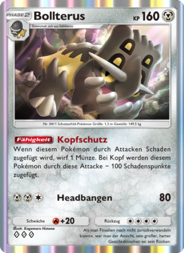 Bollterus 114 — Kollision von Raum und Zeit (German Pokémon TCG card)