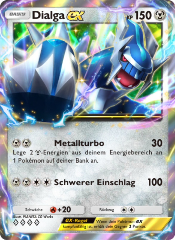 Dialga-ex 119 — Kollision von Raum und Zeit (German Pokémon TCG card)