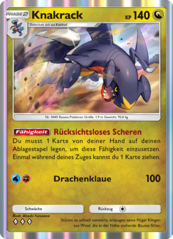 Knakrack 123 — Kollision von Raum und Zeit (German Pokémon TCG card)