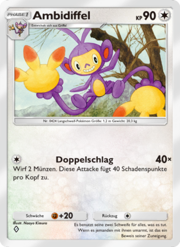 Ambidiffel 131 — Kollision von Raum und Zeit (German Pokémon TCG card)