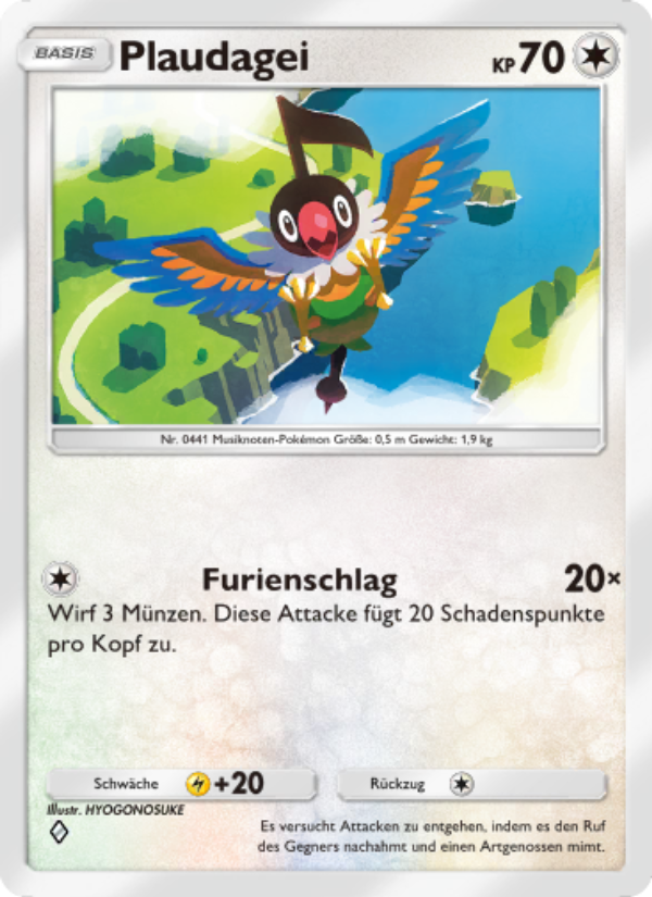 Plaudagei 141 — Kollision von Raum und Zeit (German Pokémon TCG card)