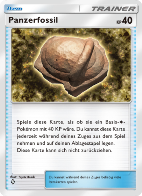 Panzerfossil 145 — Kollision von Raum und Zeit (German Pokémon TCG card)