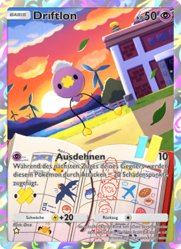 Driftlon 165 — Kollision von Raum und Zeit (German Pokémon TCG card)