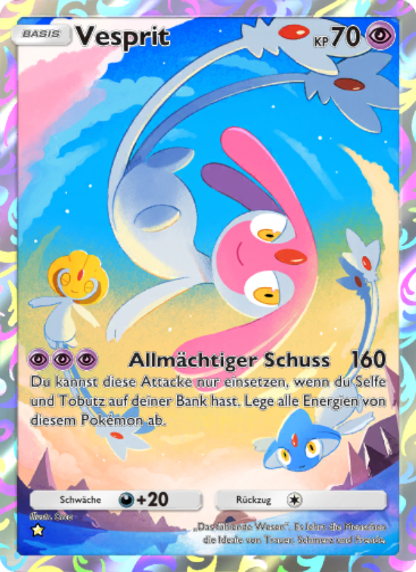 Vesprit 166 — Kollision von Raum und Zeit (German Pokémon TCG card)