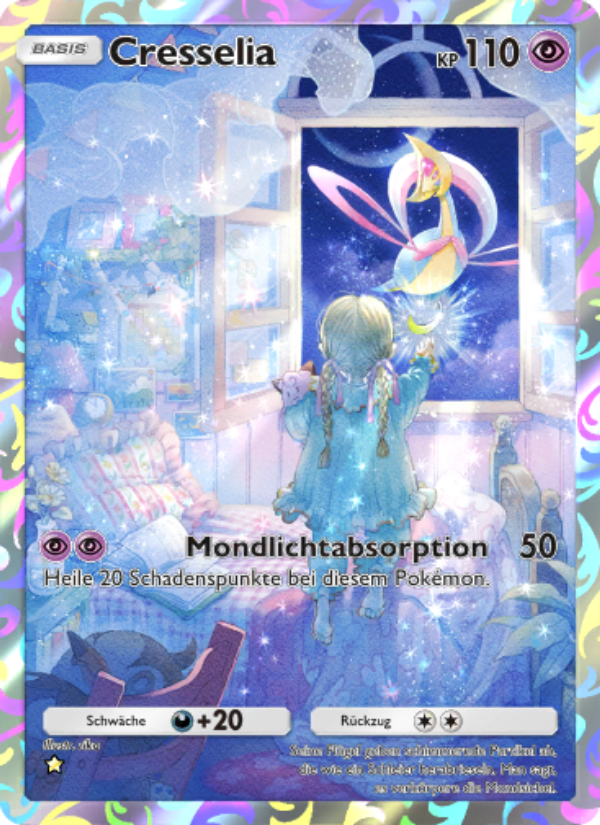 Cresselia 168 — Kollision von Raum und Zeit (German Pokémon TCG card)