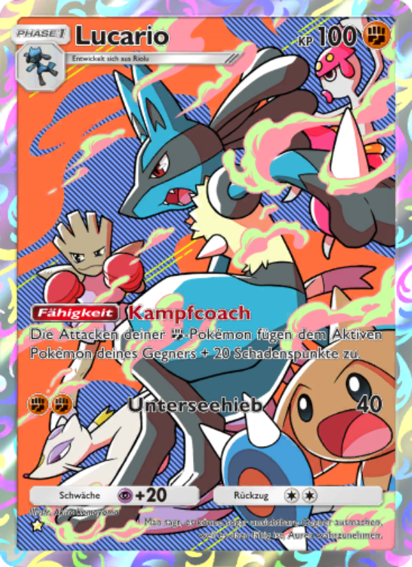 Lucario 170 — Kollision von Raum und Zeit (German Pokémon TCG card)