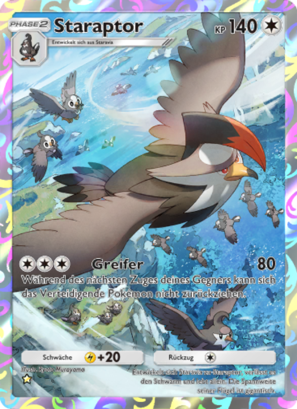 Staraptor 176 — Kollision von Raum und Zeit (German Pokémon TCG card)