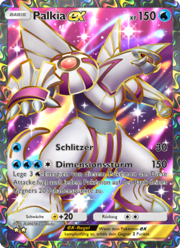 Palkia-ex 182 — Kollision von Raum und Zeit (German Pokémon TCG card)