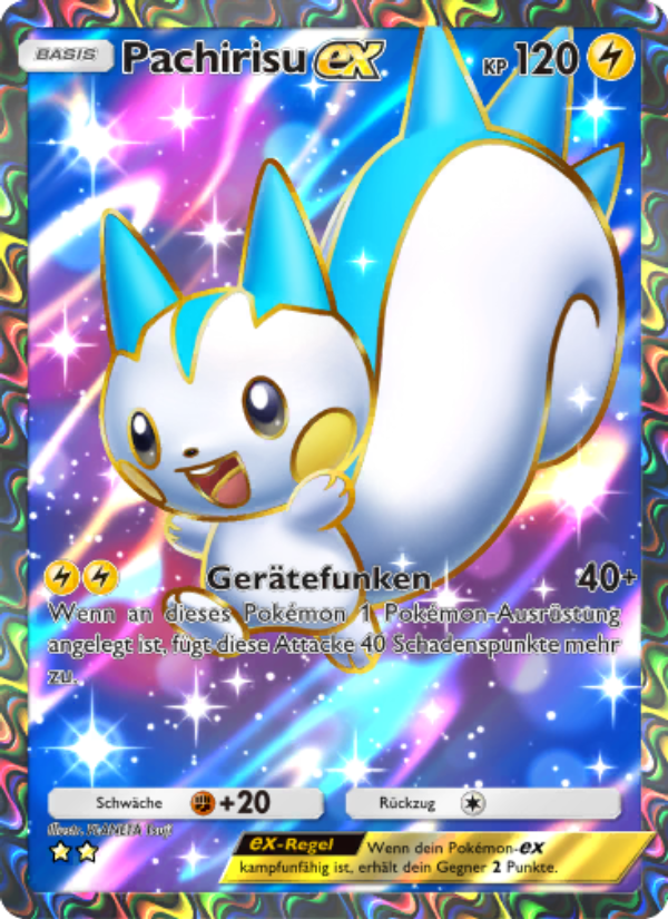 Pachirisu-ex 183 — Kollision von Raum und Zeit (German Pokémon TCG card)