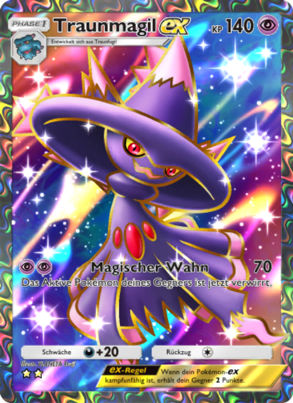 Traunmagil-ex 184 — Kollision von Raum und Zeit (German Pokémon TCG card)