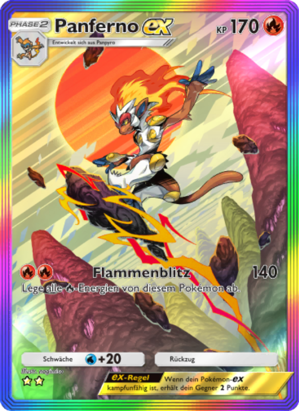 Panferno-ex 197 — Kollision von Raum und Zeit (German Pokémon TCG card)
