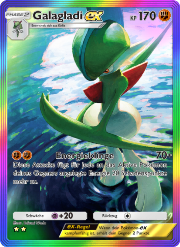 Galagladi-ex 200 — Kollision von Raum und Zeit (German Pokémon TCG card)