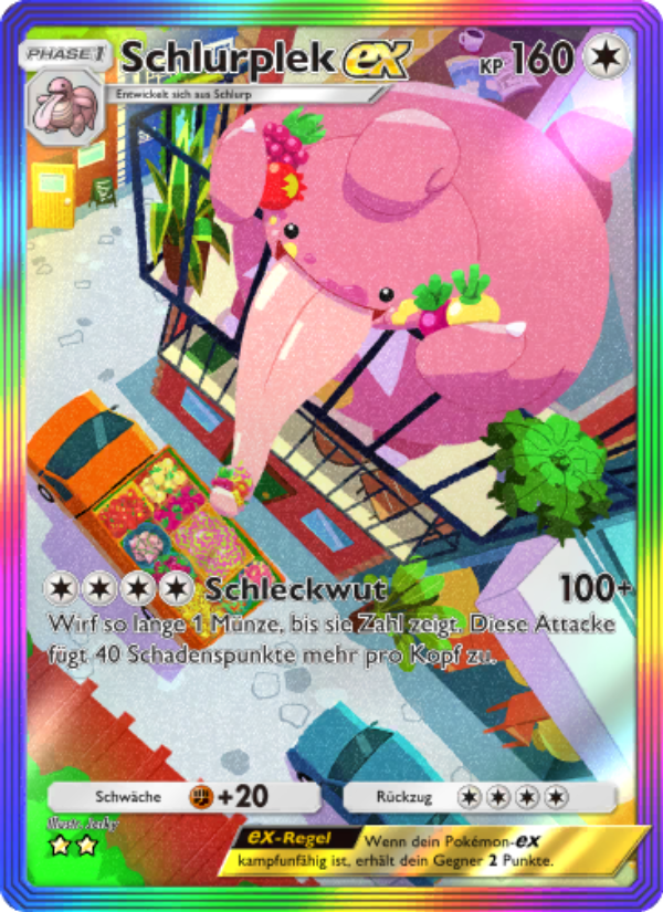 Schlurplek-ex 203 — Kollision von Raum und Zeit (German Pokémon TCG card)