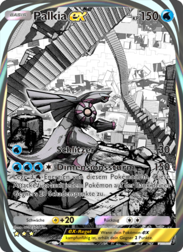 Palkia-ex 204 — Kollision von Raum und Zeit (German Pokémon TCG card)