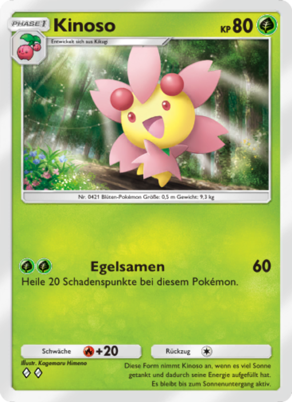 Kinoso 008 — Licht des Triumphs (German Pokémon TCG card)