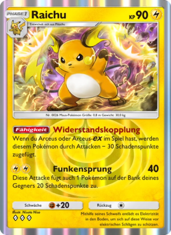 Raichu 026 — Licht des Triumphs (German Pokémon TCG card)