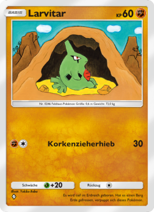 Larvitar 039 — Licht des Triumphs (German Pokémon TCG card)