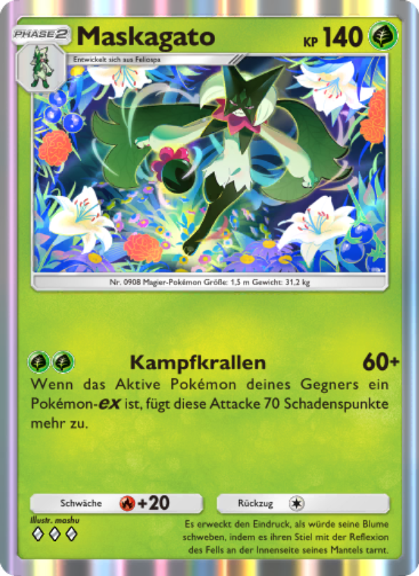 Maskagato 007 — Glänzendes Festival (German Pokémon TCG card)