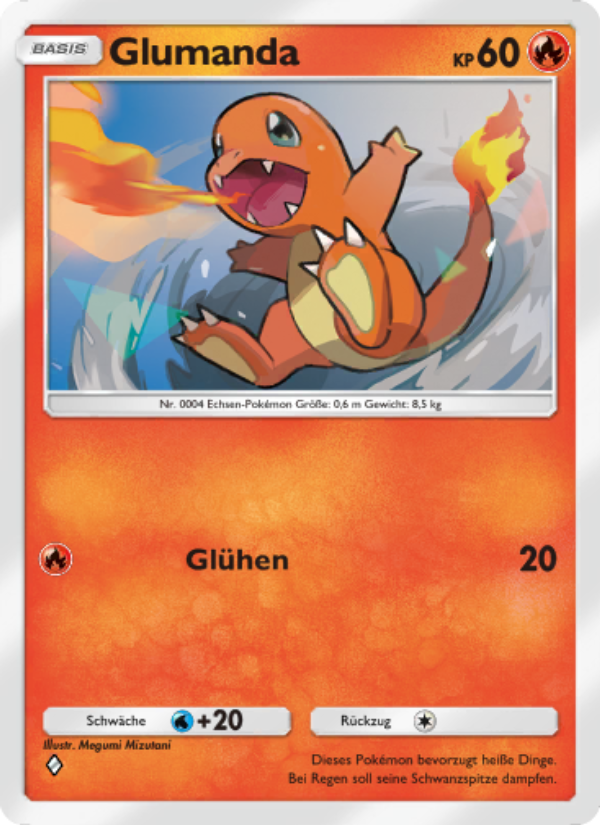 Glumanda 008 — Glänzendes Festival (German Pokémon TCG card)