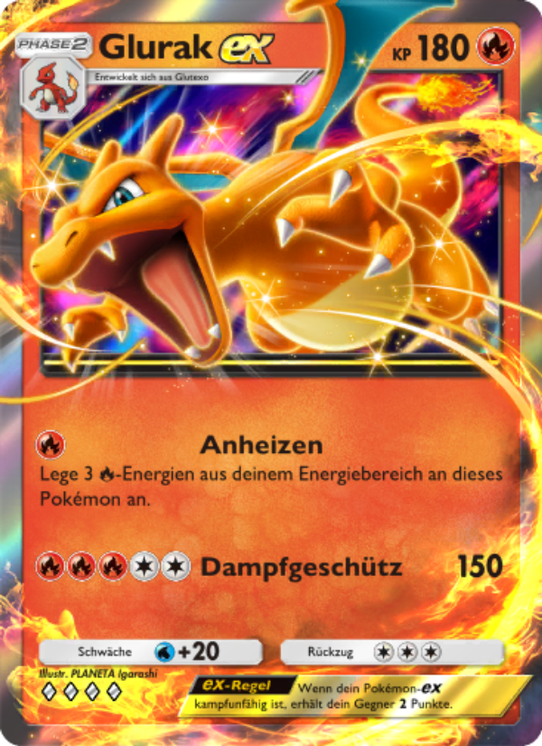Glurak-ex 010 — Glänzendes Festival (German Pokémon TCG card)