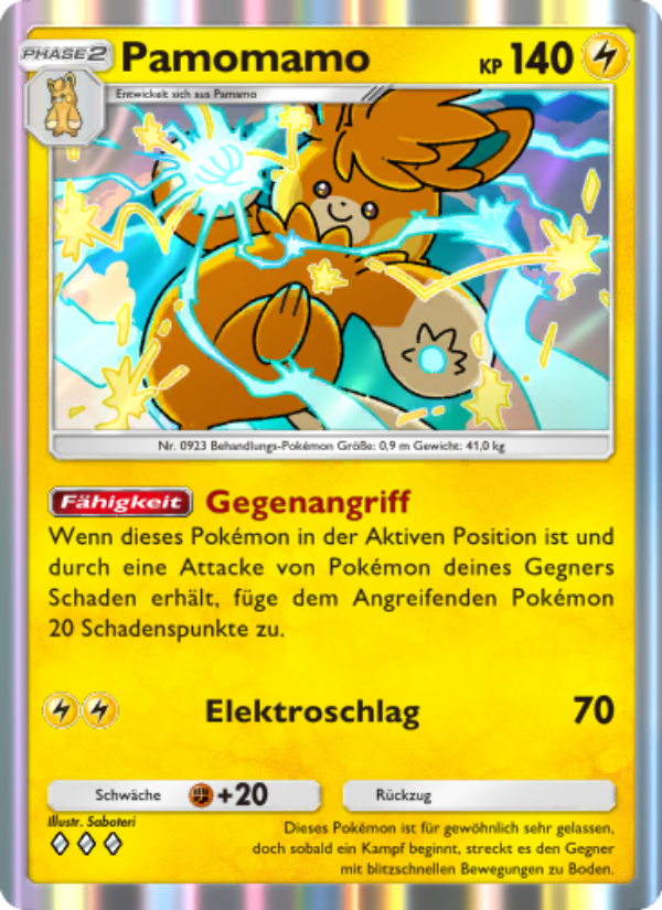 Pamomamo 028 — Glänzendes Festival (German Pokémon TCG card)