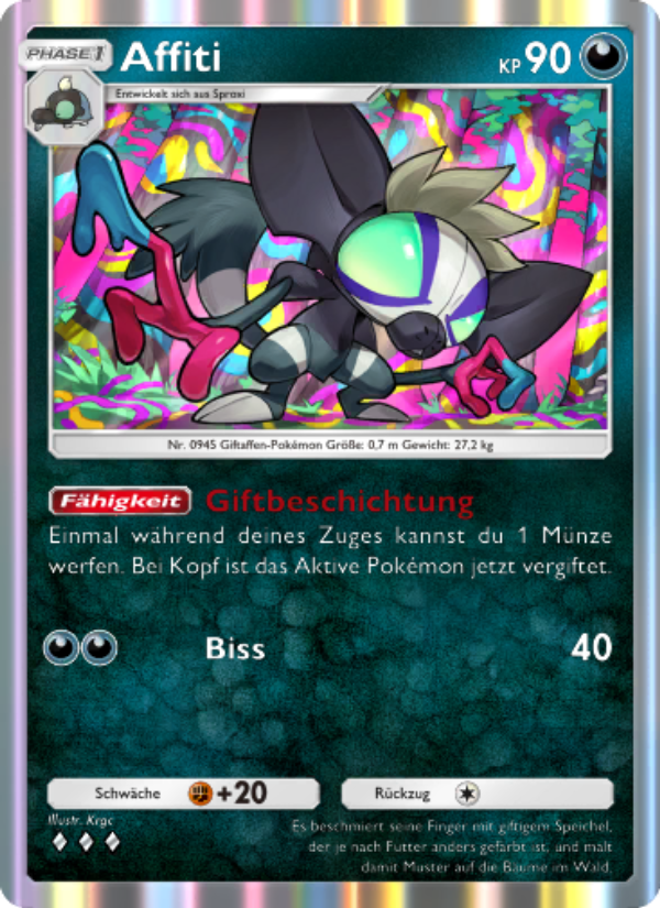 Affiti 051 — Glänzendes Festival (German Pokémon TCG card)