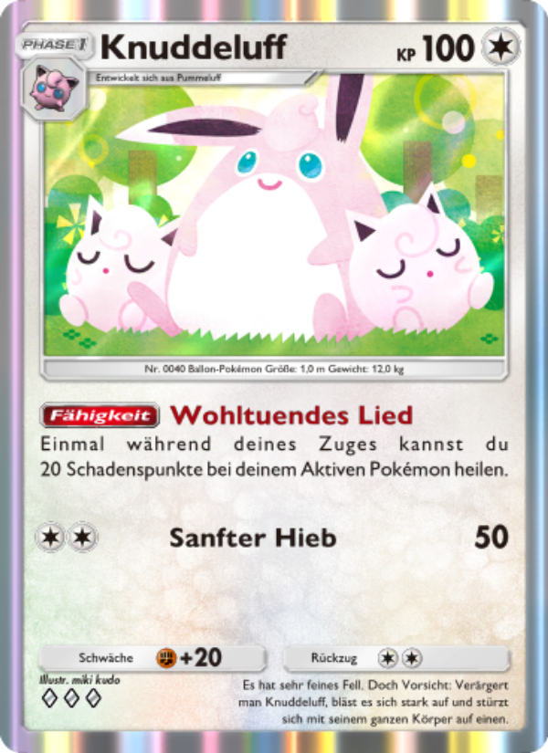 Knuddeluff 061 — Glänzendes Festival (German Pokémon TCG card)