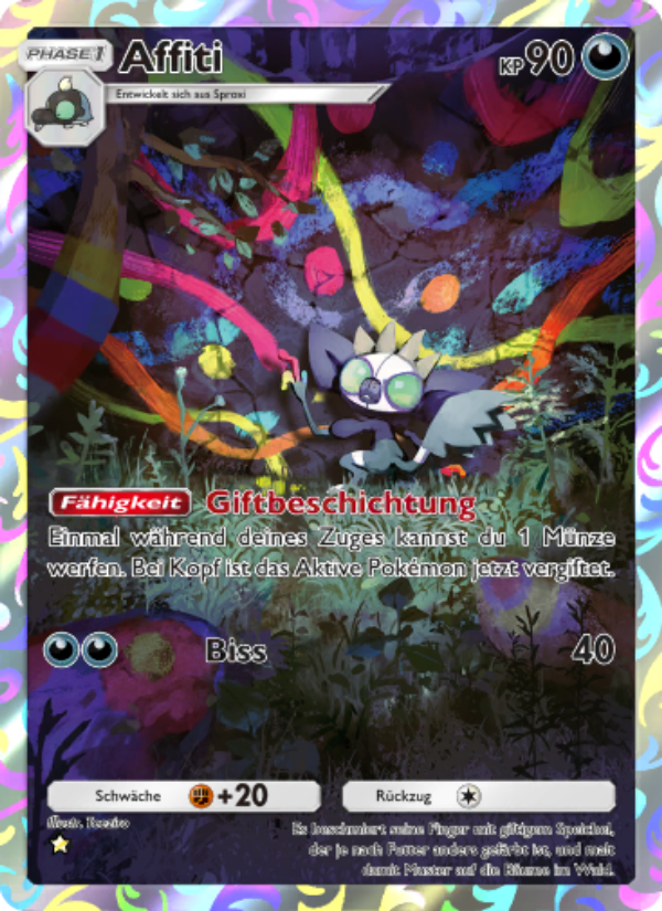 Affiti 076 — Glänzendes Festival (German Pokémon TCG card)