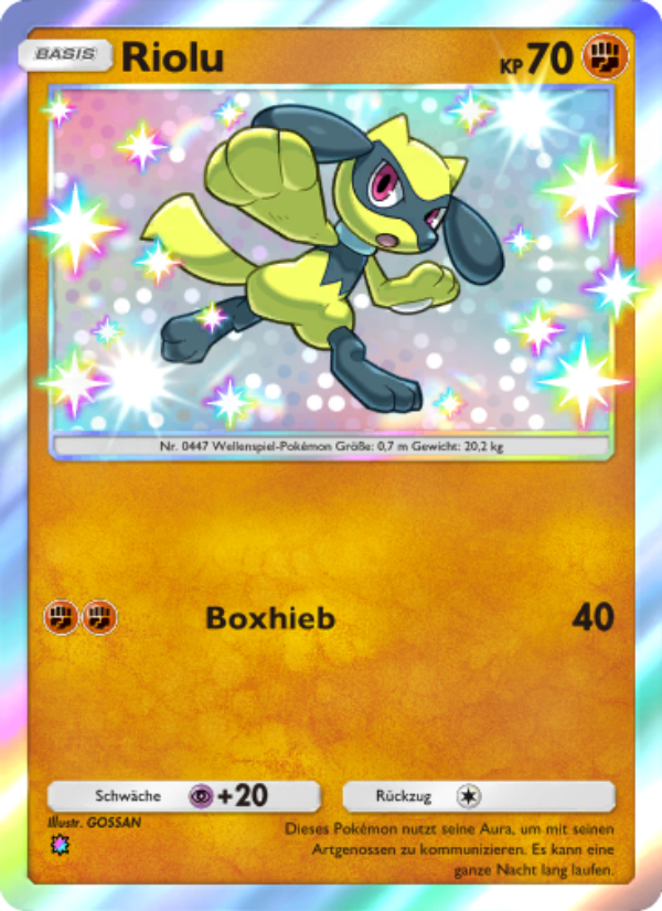 Riolu 104 — Glänzendes Festival (German Pokémon TCG card)