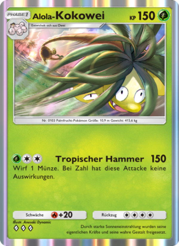 Alola-Kokowei 002 — Hüter des Firmaments (German Pokémon TCG card)