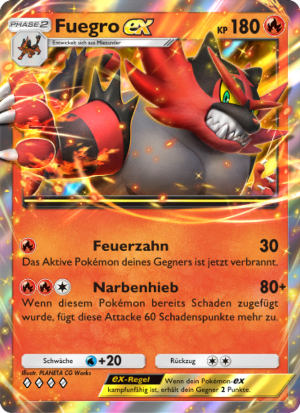 Fuegro-ex 033 — Hüter des Firmaments (German Pokémon TCG card)