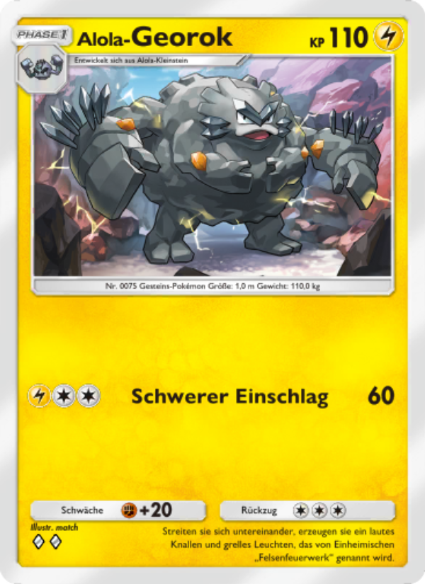 Alola-Georok 060 — Hüter des Firmaments (German Pokémon TCG card)
