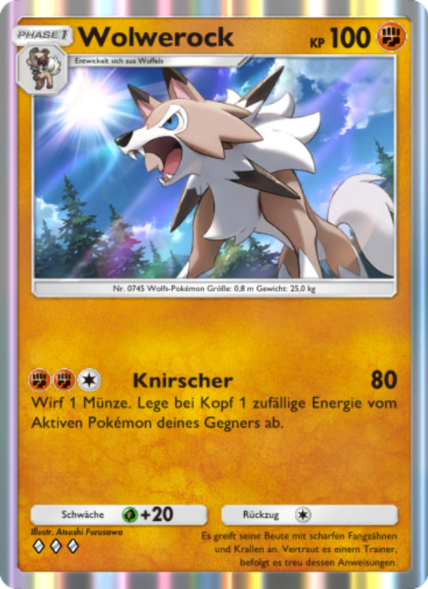Wolwerock 100 — Hüter des Firmaments (German Pokémon TCG card)