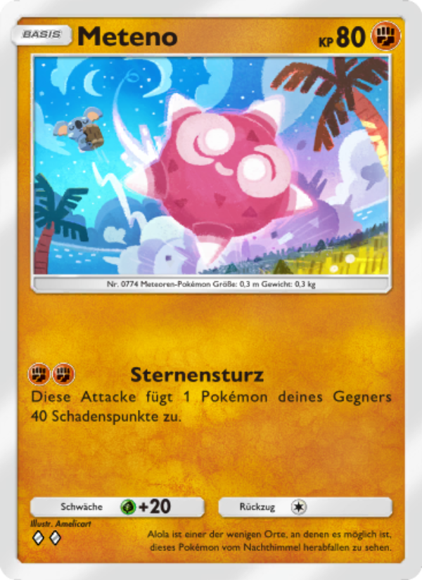 Meteno 105 — Hüter des Firmaments (German Pokémon TCG card)