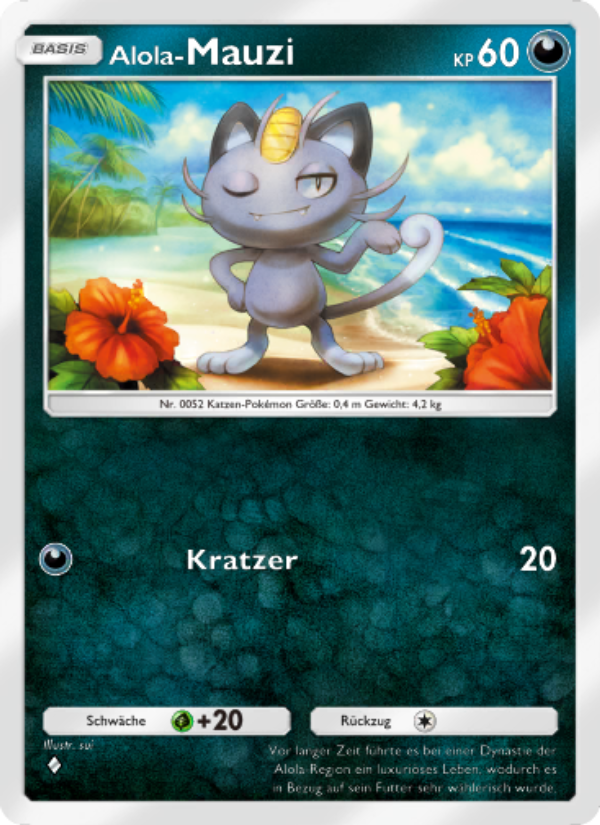 Alola-Mauzi Pokémon TCG cards