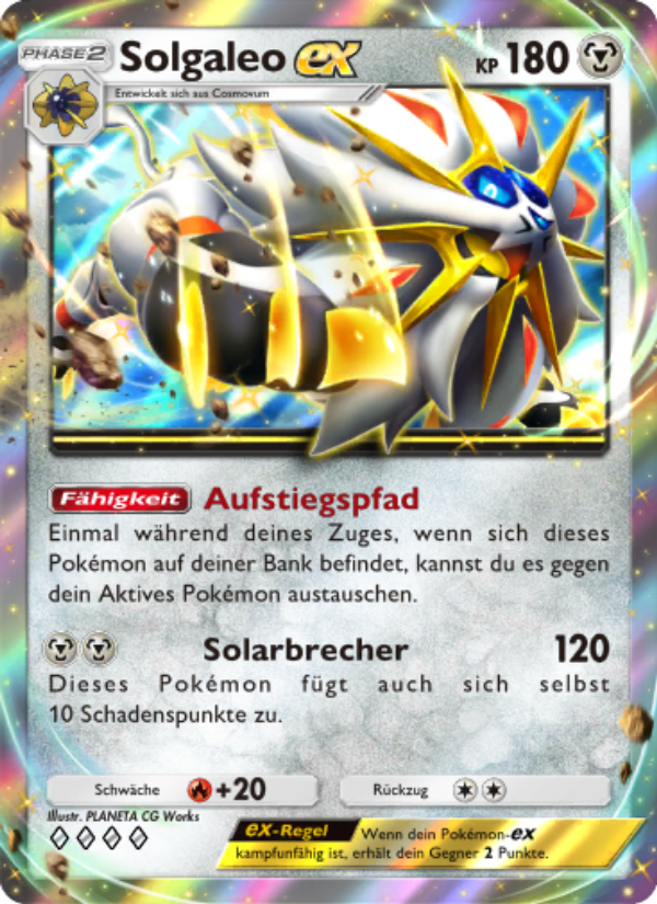Solgaleo-ex 122 — Hüter des Firmaments (German Pokémon TCG card)