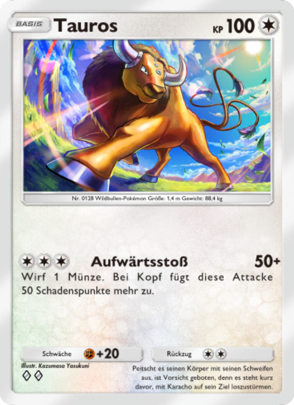 Tauros 128 — Hüter des Firmaments (German Pokémon TCG card)