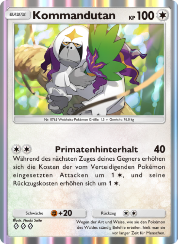 Kommandutan 140 — Hüter des Firmaments (German Pokémon TCG card)