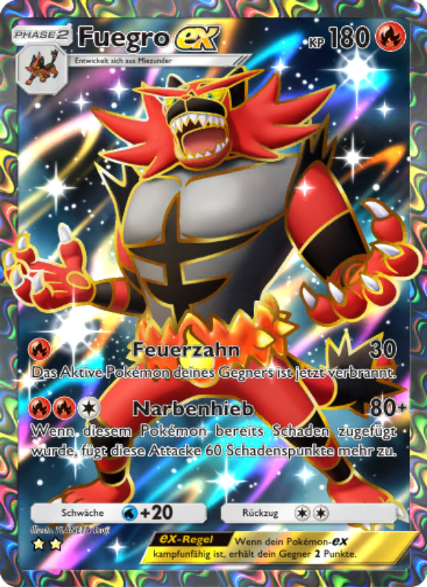 Fuegro-ex 182 — Hüter des Firmaments (German Pokémon TCG card)