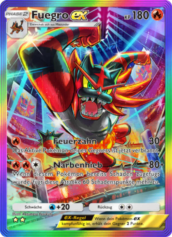 Fuegro-ex 200 — Hüter des Firmaments (German Pokémon TCG card)