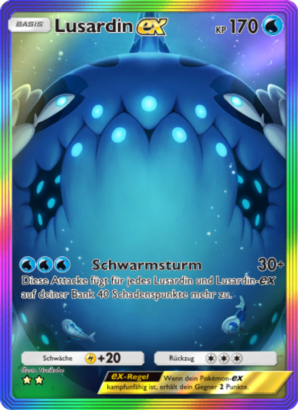 Lusardin-ex 202 — Hüter des Firmaments (German Pokémon TCG card)