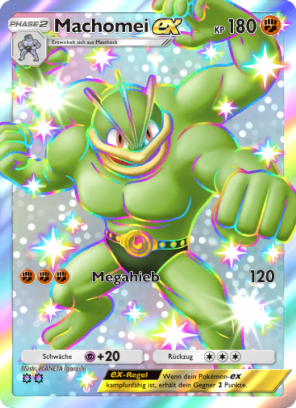 Machomei-ex 235 — Hüter des Firmaments (German Pokémon TCG card)