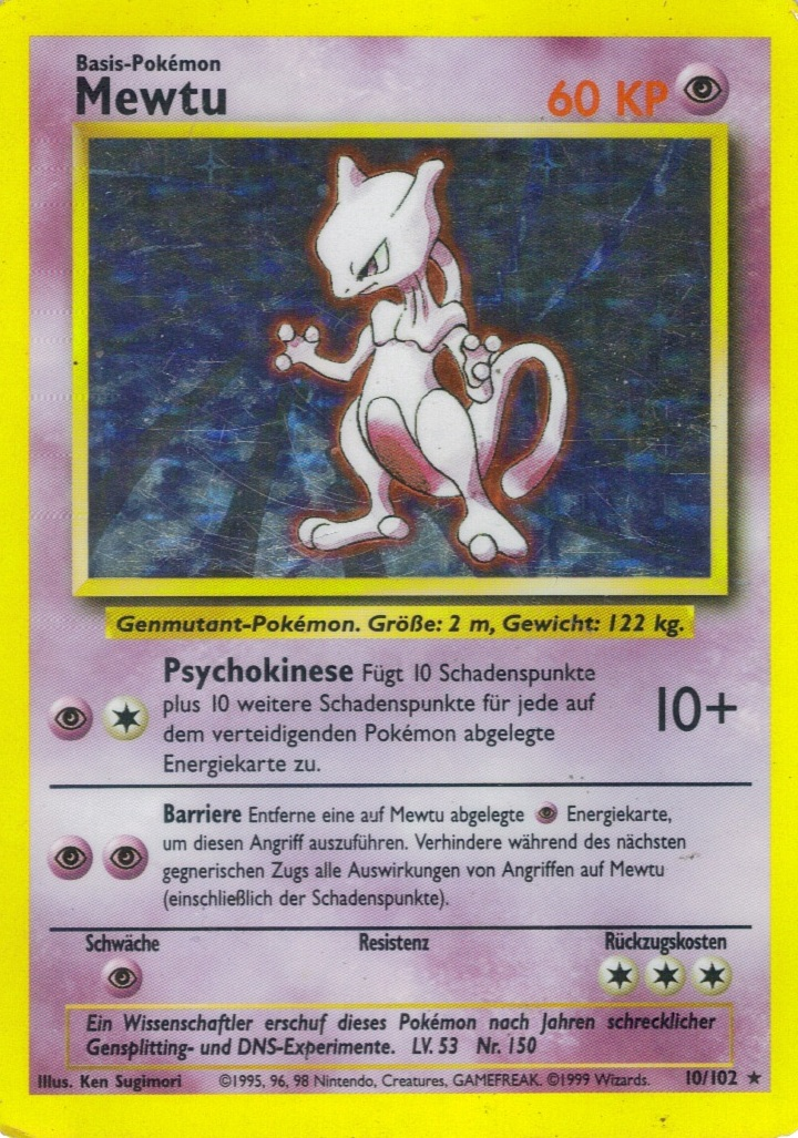Mewtu 10 — Grundset (German Pokémon TCG card)