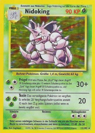 Nidoking 11 — Grundset (German Pokémon TCG card)