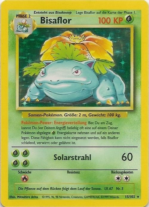Bisaflor 15 — Grundset (German Pokémon TCG card)