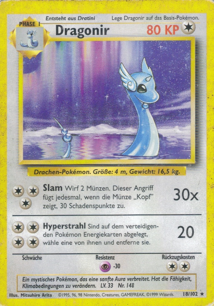 Dragonir 18 — Grundset (German Pokémon TCG card)